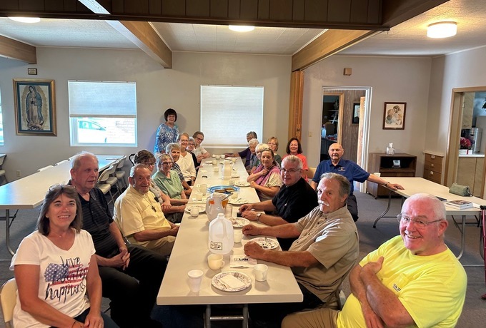 Holstein faithful enjoy daily Mass fellowship