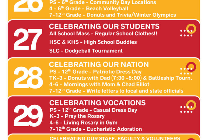 Catholic schools plan various CSW activities