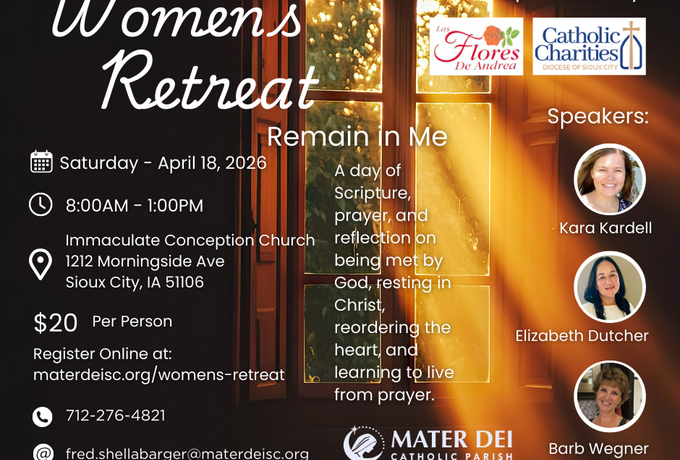 Mater Dei to host women's retreat: Remain in Me