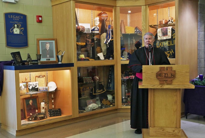 Heelan High School honors Bishop Emeritus Nickless