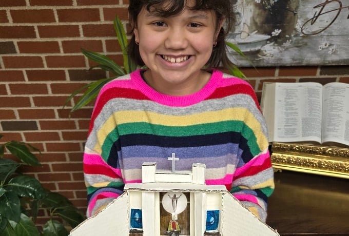 Student diorama on display for Tour of Steeples