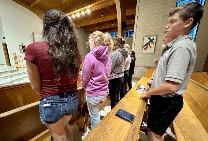 Parish youth gather for weekly morning Mass