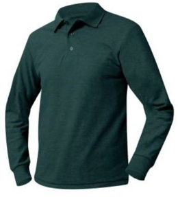 St. Monica Catholic School Uniform Closet Long Sleeve Shirt Green