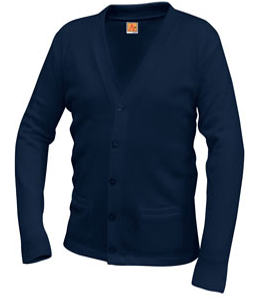 St. Monica Catholic School Uniform Closet Cardigan Blue