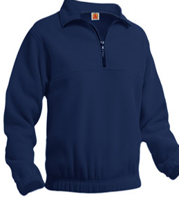 St. Monica Catholic School Uniform Closet Quarter Zip Blue