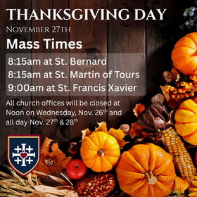 Thanksgiving Day Mass Times
