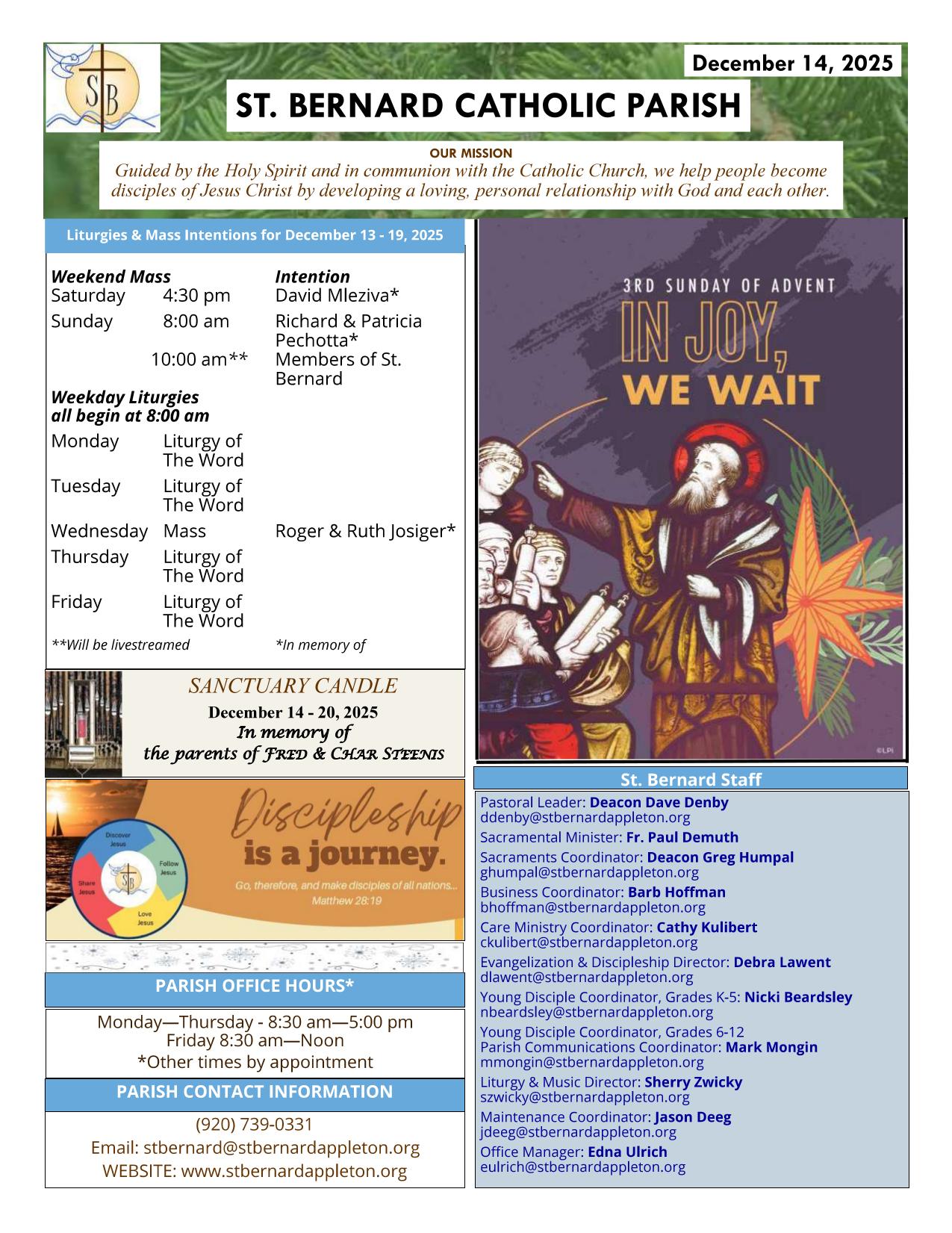 december 14, 2025 Bulletin