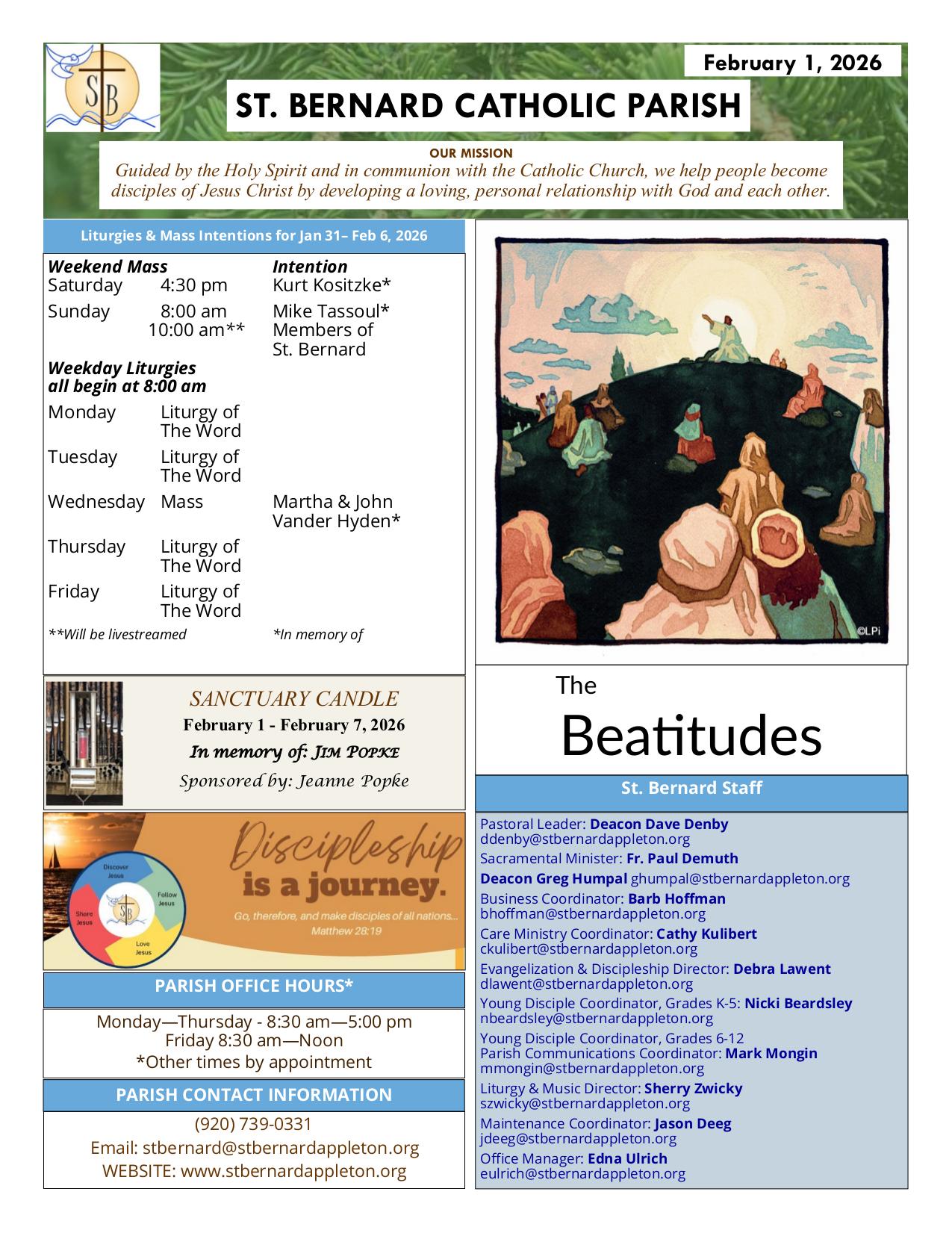 february 1, 2026 Bulletin