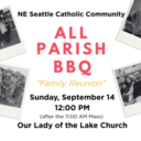 Parish Family BBQ - Sunday, September 14 at OLL