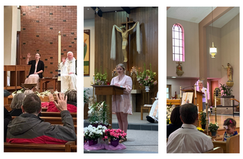 Phoebe Circle Speaking at Mass
