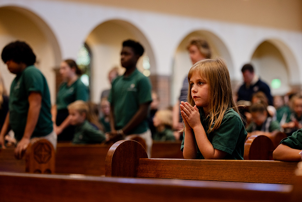 Prayer and weekly Mass are an integral part of the student's life at St. Peter Catholic School