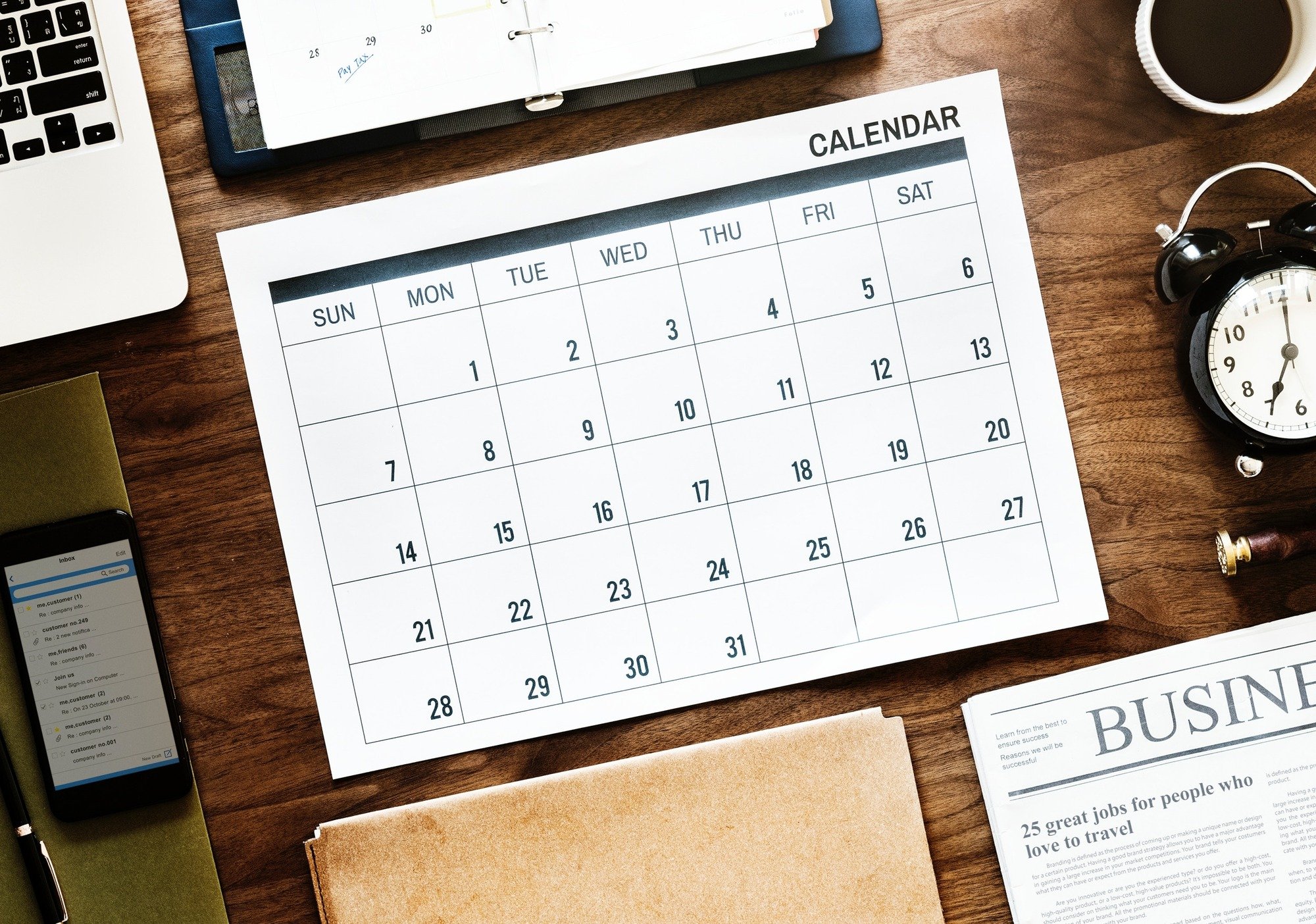 Year at a Glance Calendar