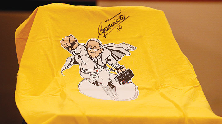 ‘Superpope’ shirt raises money for papal charity