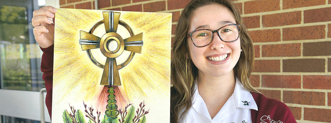 Keep Christ in Christmas: Poster by Alyssa Schiaffino, 12th grade, Archbishop Chapelle High School