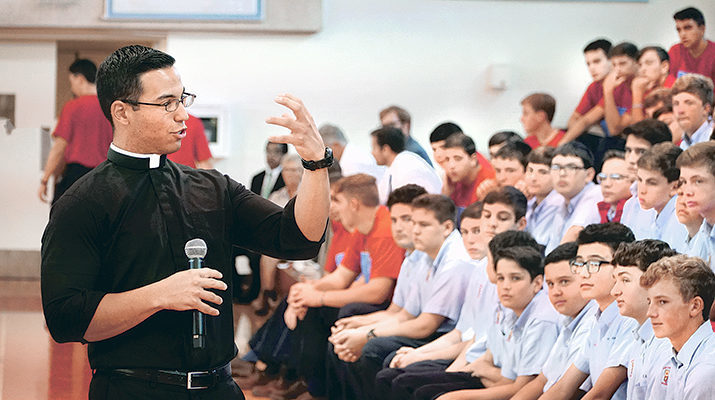 Archbishop Rummel 2011 alumnus returns to campus as a deacon