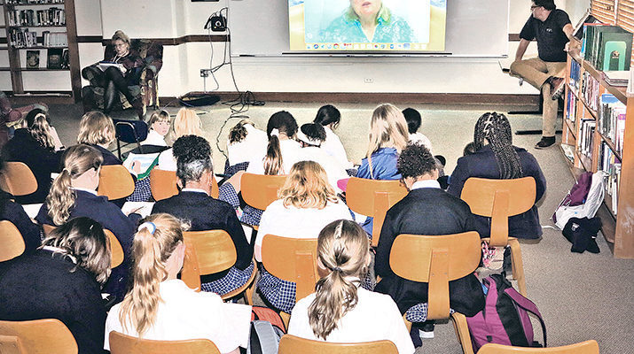Ursuline 5th graders skype with NASA engineer