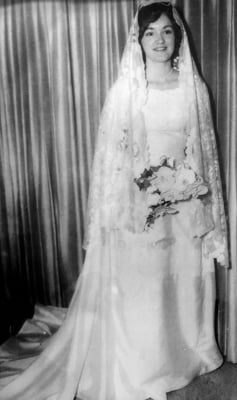 1957 silk wedding dress has ironclad staying power