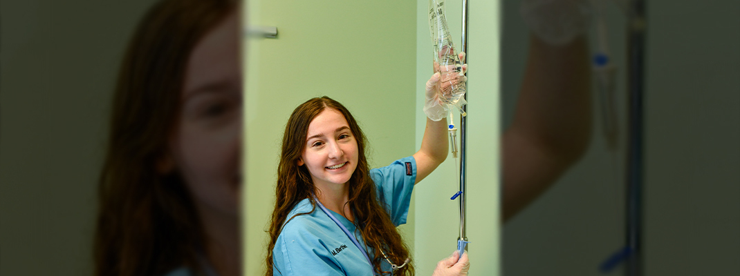 Beyond extra credit: AOL senior shines on front lines