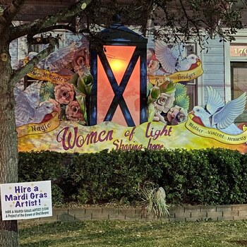 Local Presentation Sisters light up their neighborhood with hope-themed house float