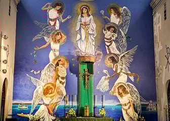 ‘Dance of Holy Innocence’ mural, sanctuary restored