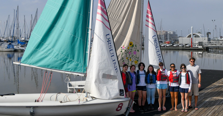 Ursuline STEM students engineer sails for Haiti