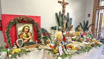 St. Joseph altar is a labor of love for St. Christopher seventh graders