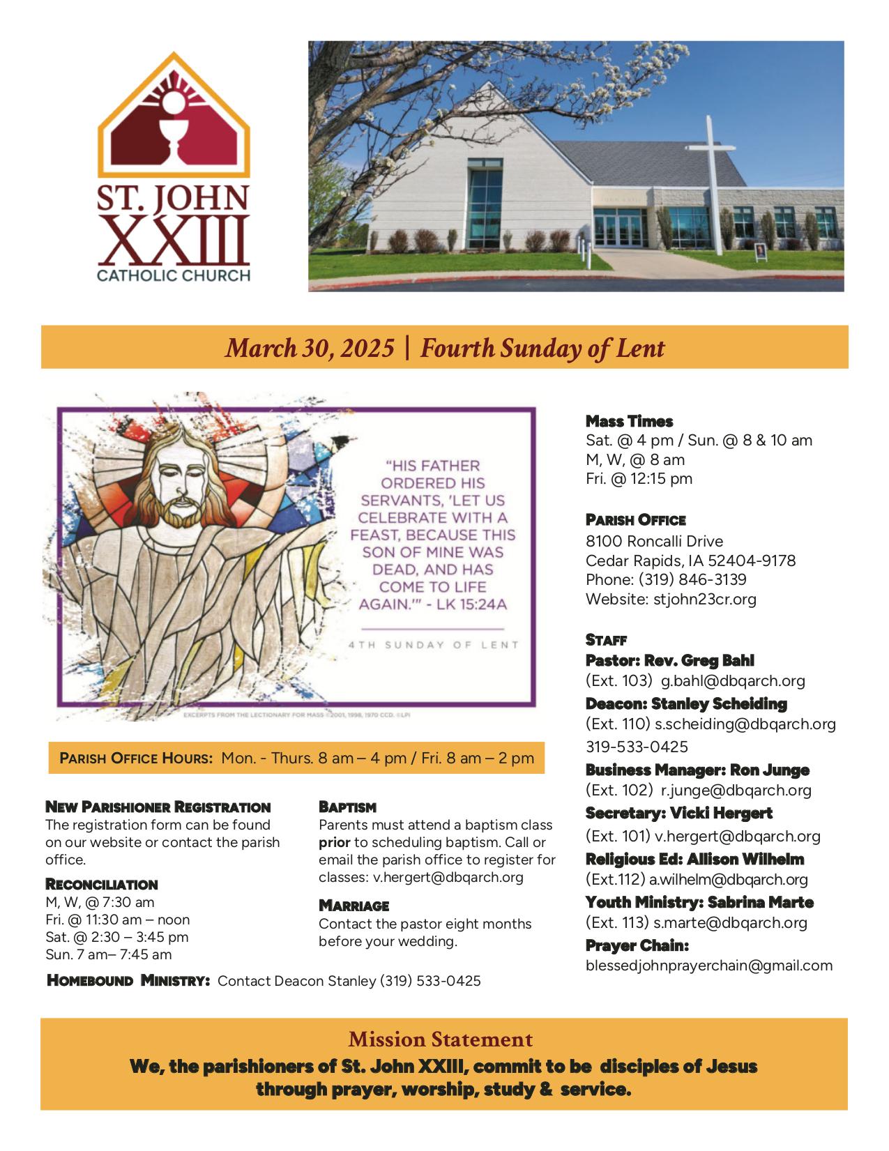 march 30, 2025 Bulletin