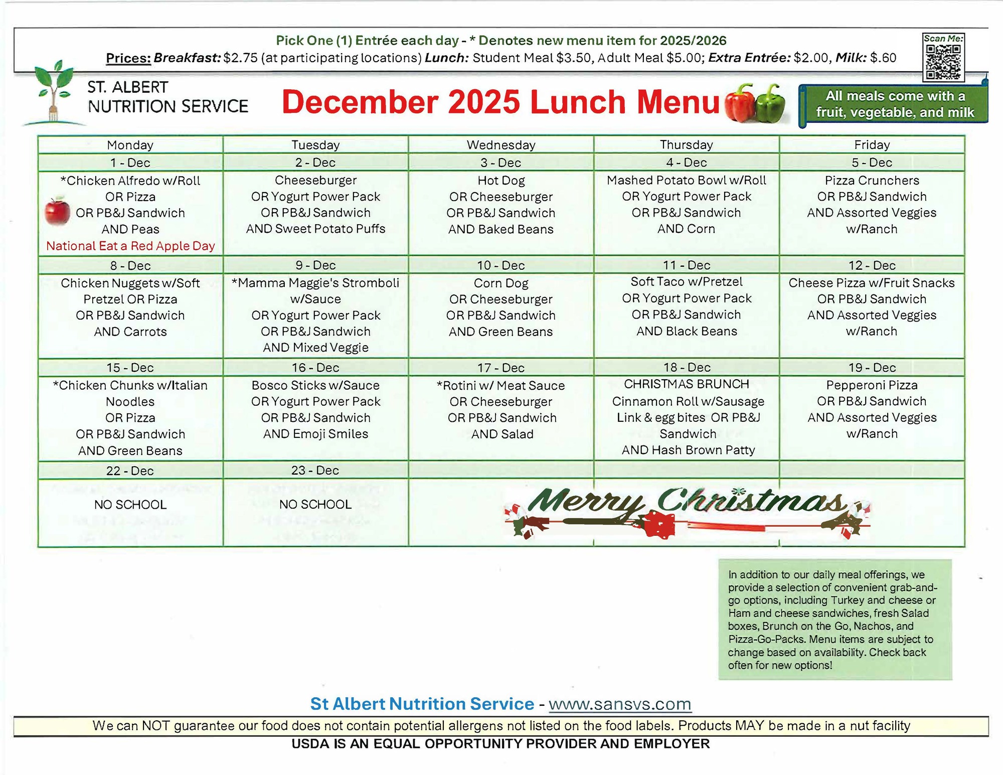 Lunch Menu 2023-2024