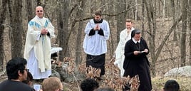 Faithful from all ages experience God’s peace during hike, outdoor Mass