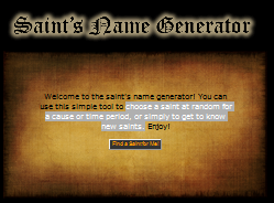 Pick a Saint for the New Year