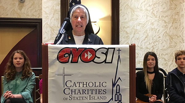 Sister Crucifix receives the Shining Star Award