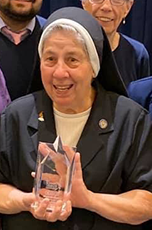 Sister Mary Crucifix was honored at the CYO Shining Stars Award