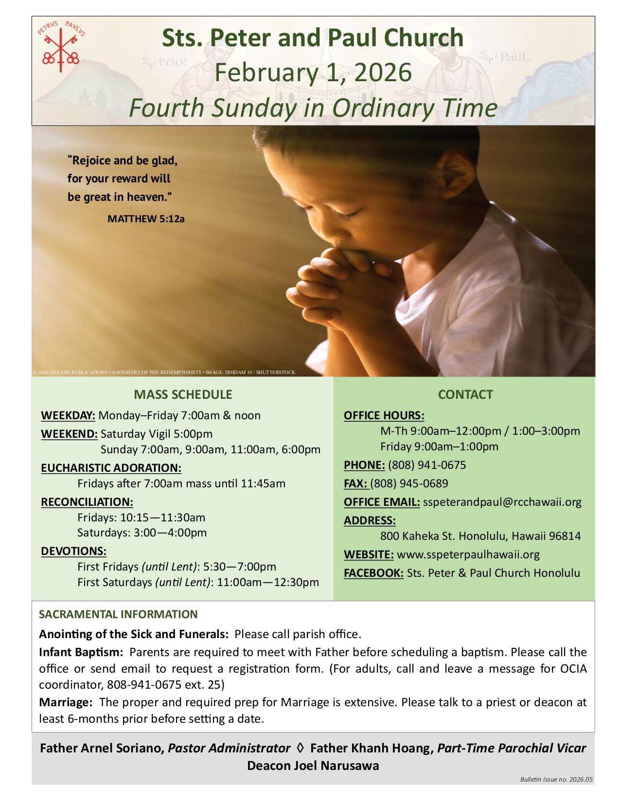 february 1, 2026 Bulletin