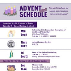 Advent Schedule