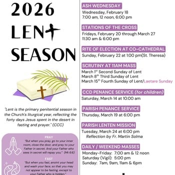 Lent Schedule