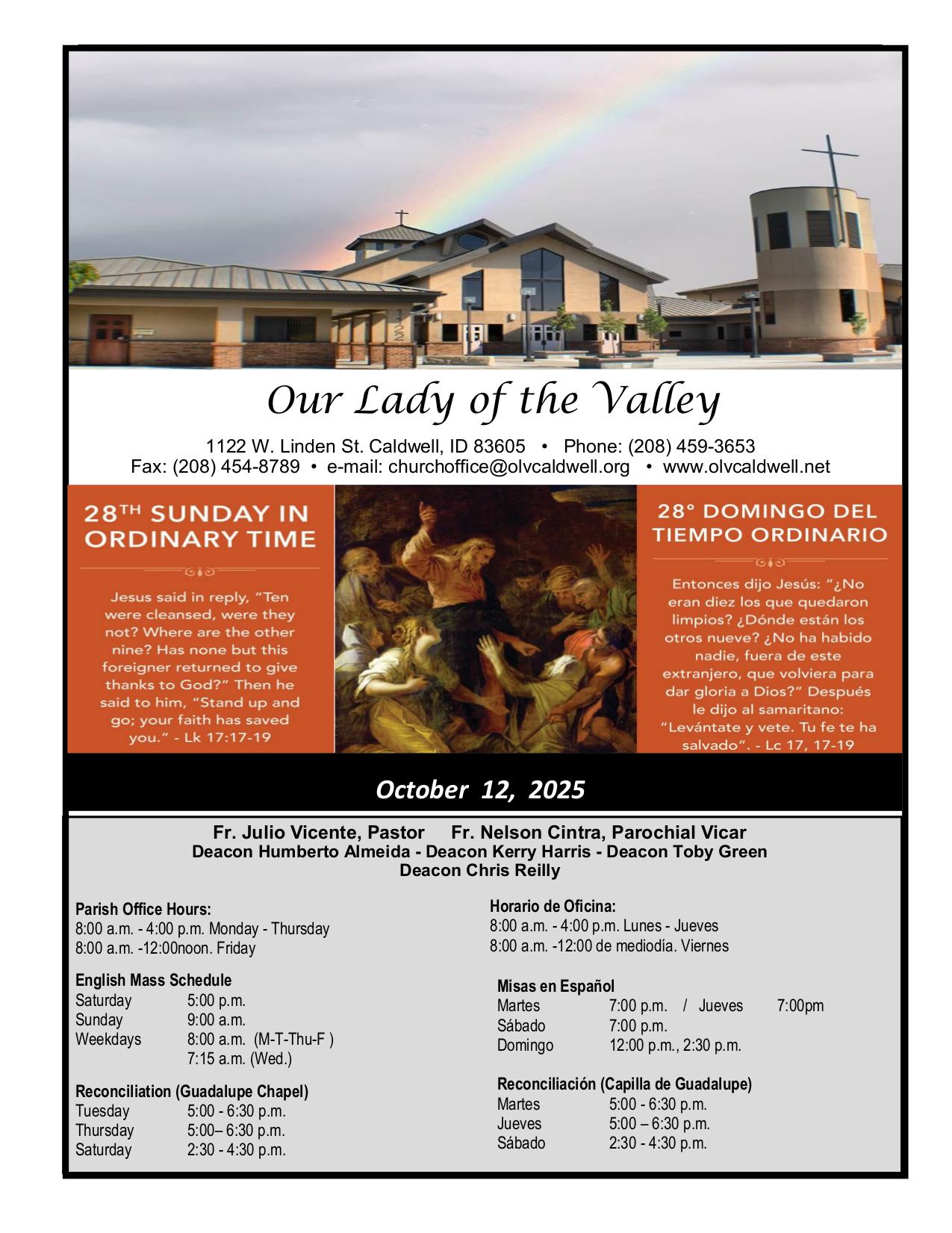 october 12, 2025 Bulletin