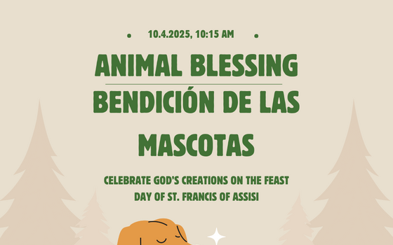 Animal Blessing - BENDICIÓN DE LAS MASCOTAS - 10/4, 10:15AM