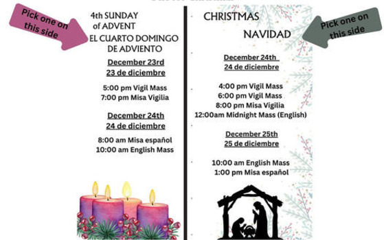 4th Sunday of Advent and Christmas!
