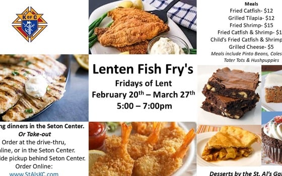 Lenten Fish Frys - Feb 20 - Mar 27