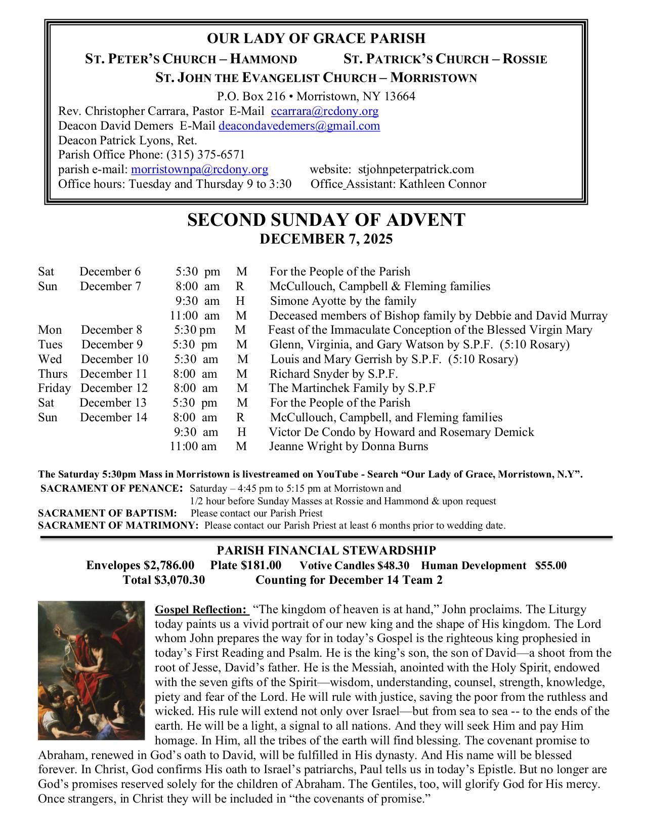 december 7, 2025 Bulletin