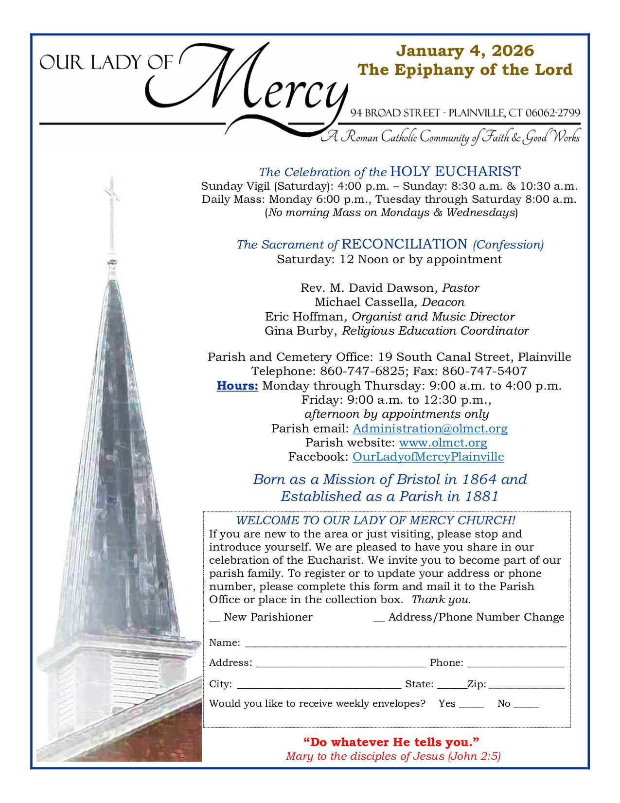 january 4, 2026 Bulletin