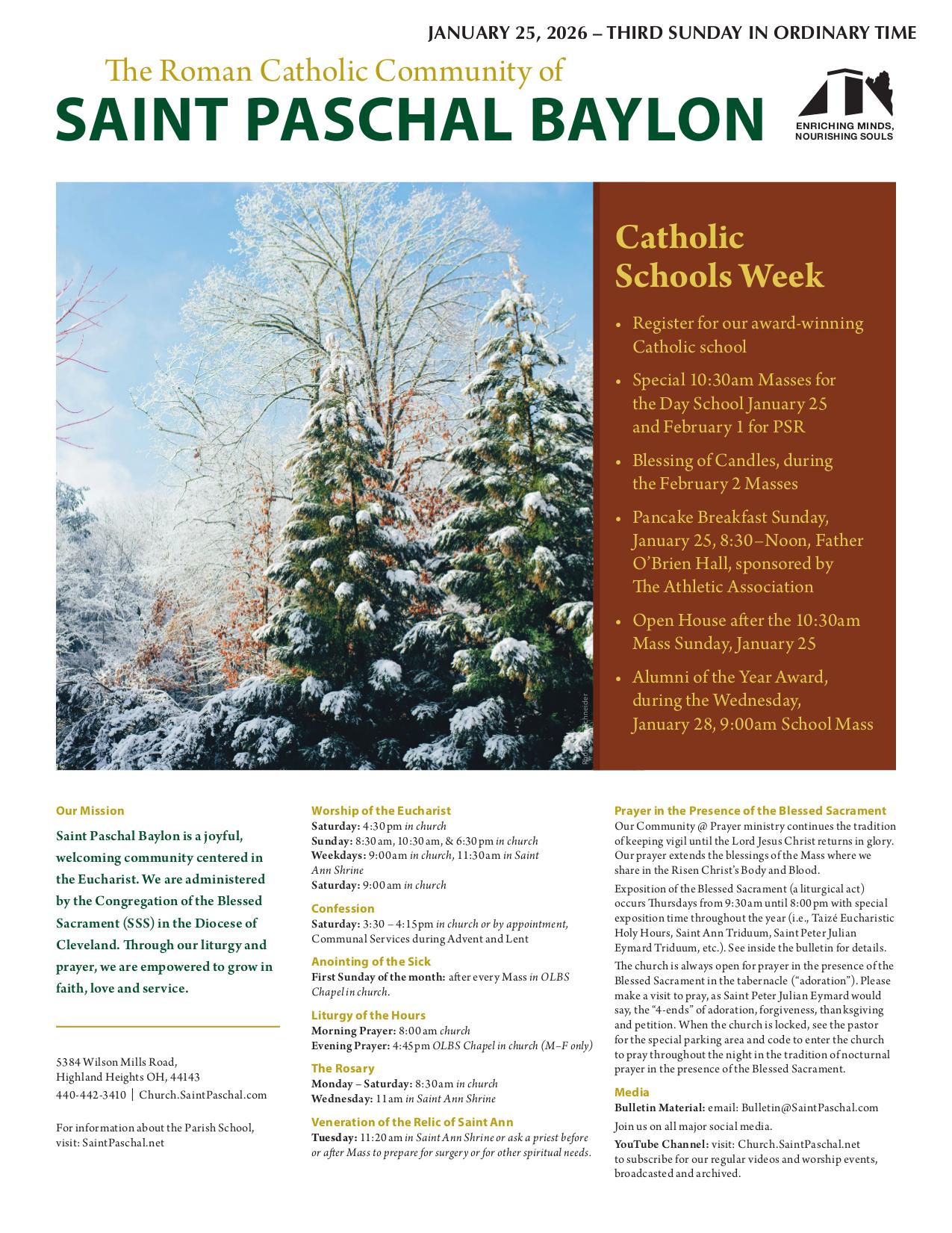 january 25, 2026 Bulletin