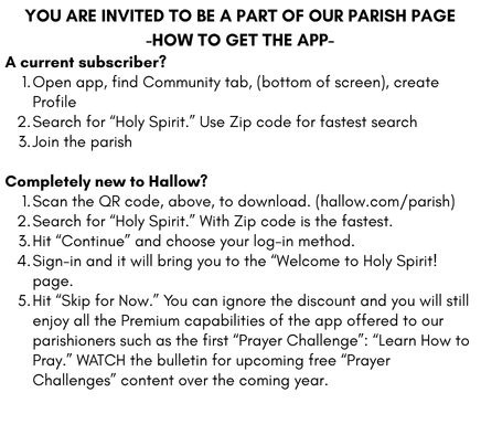 Hallow Download Directions
