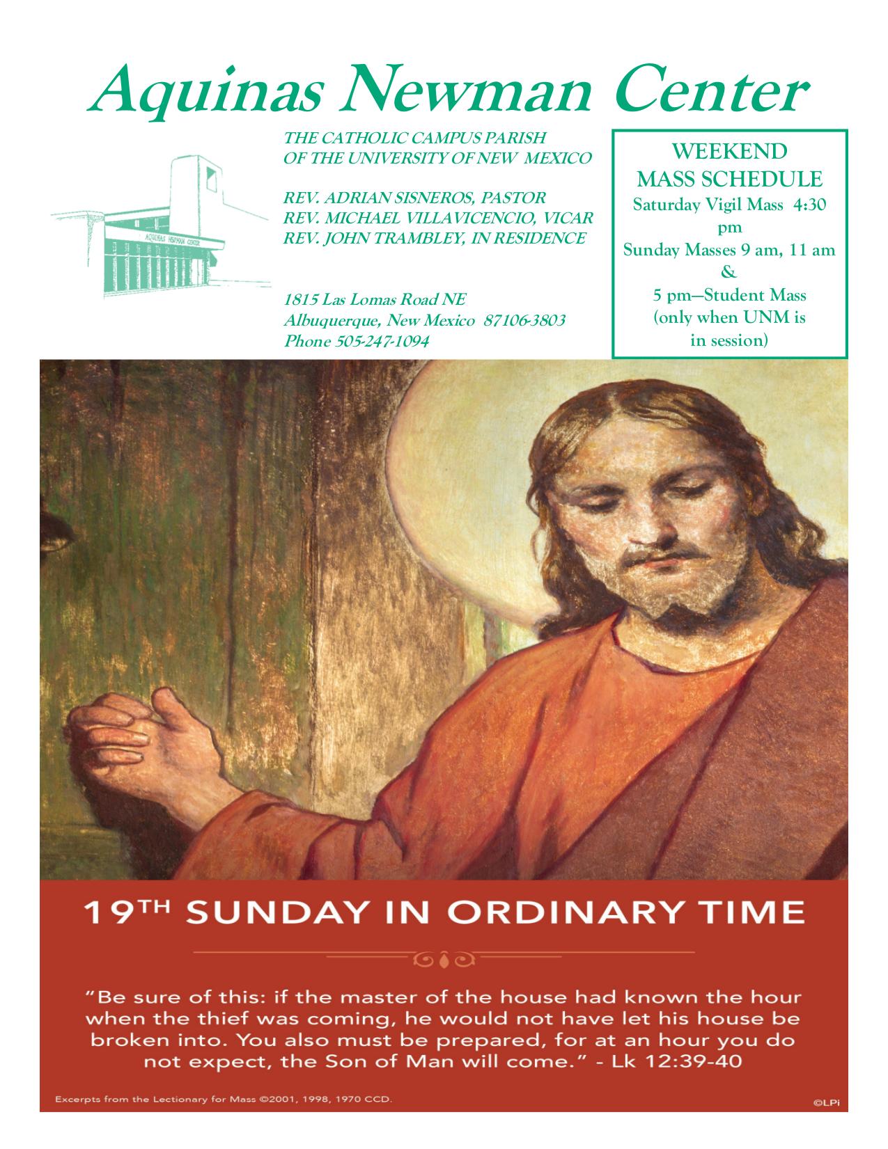 august 10, 2025 Bulletin