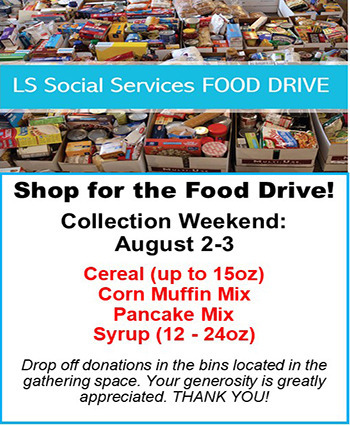 LS Social Services Food Drive: August 2-3