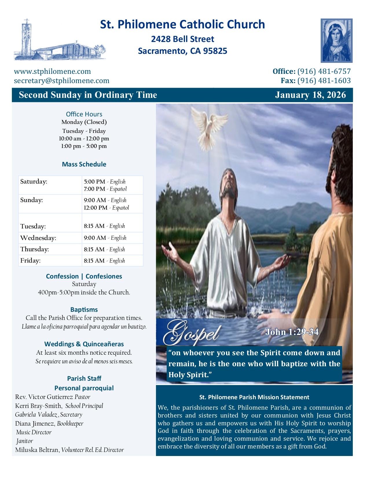 january 18, 2026 Bulletin