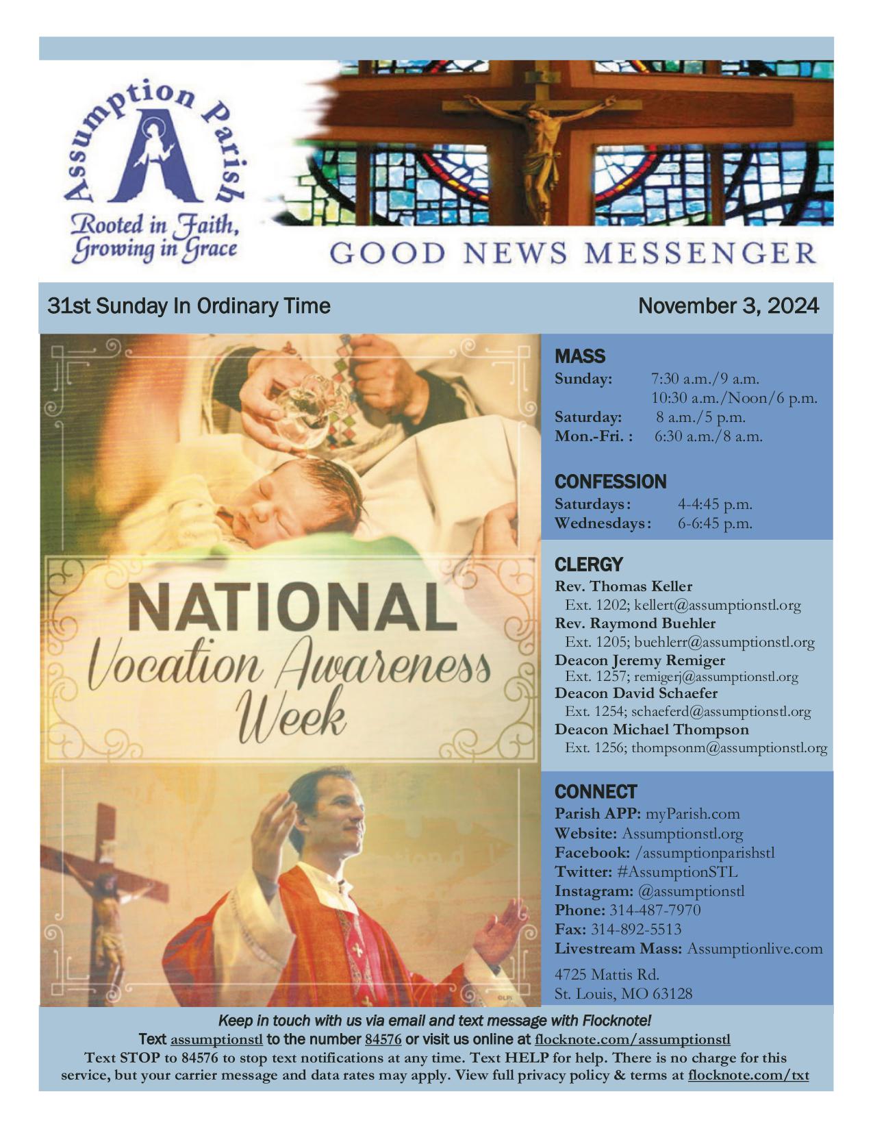 november 3, 2024 Bulletin