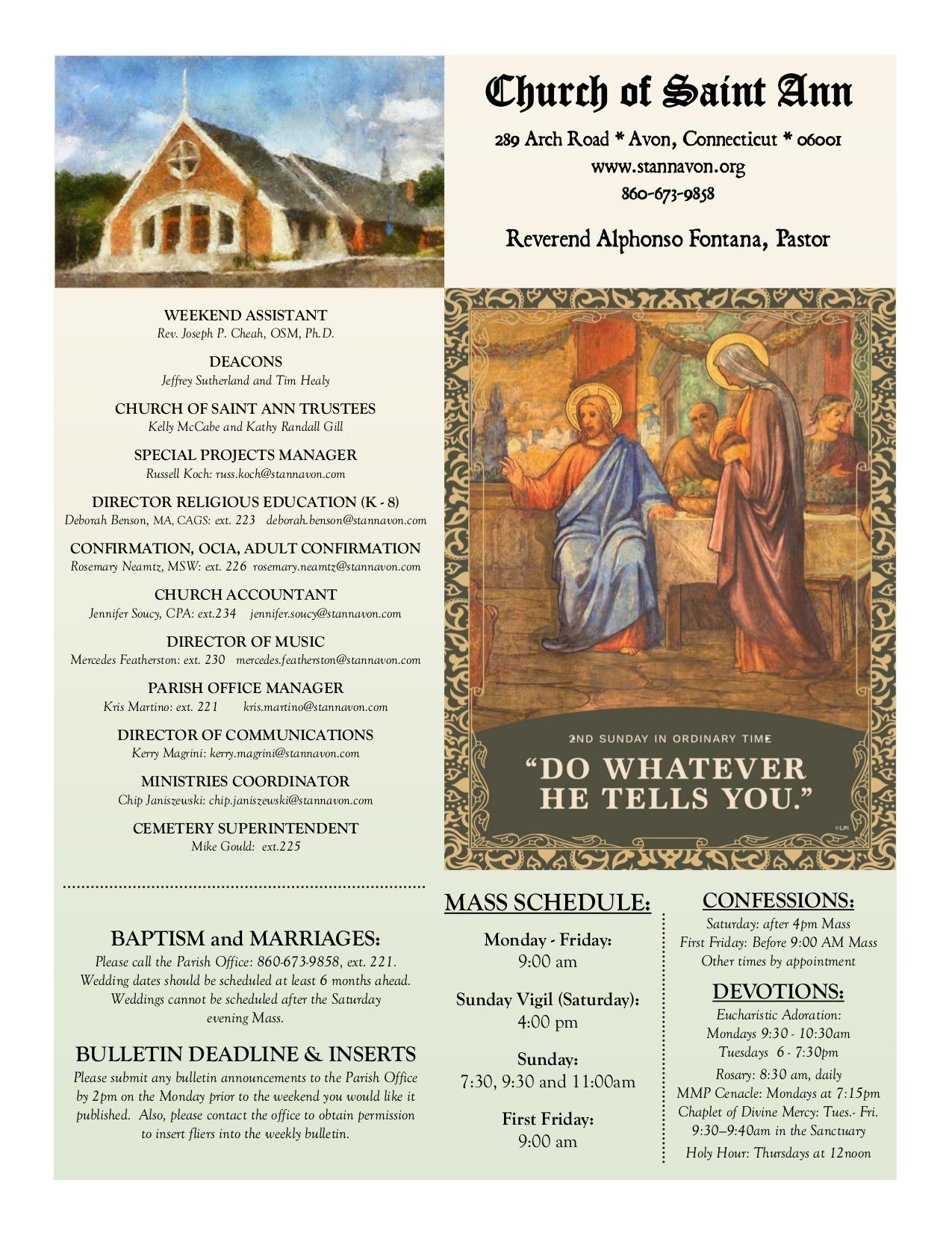january 19, 2025 Bulletin