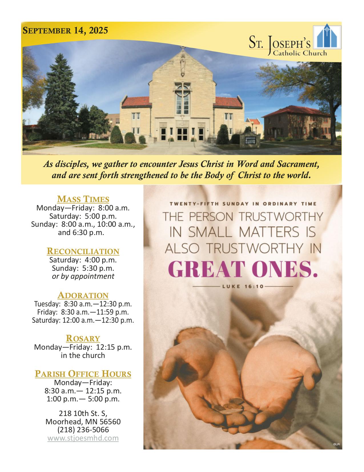 september 14, 2025 Bulletin