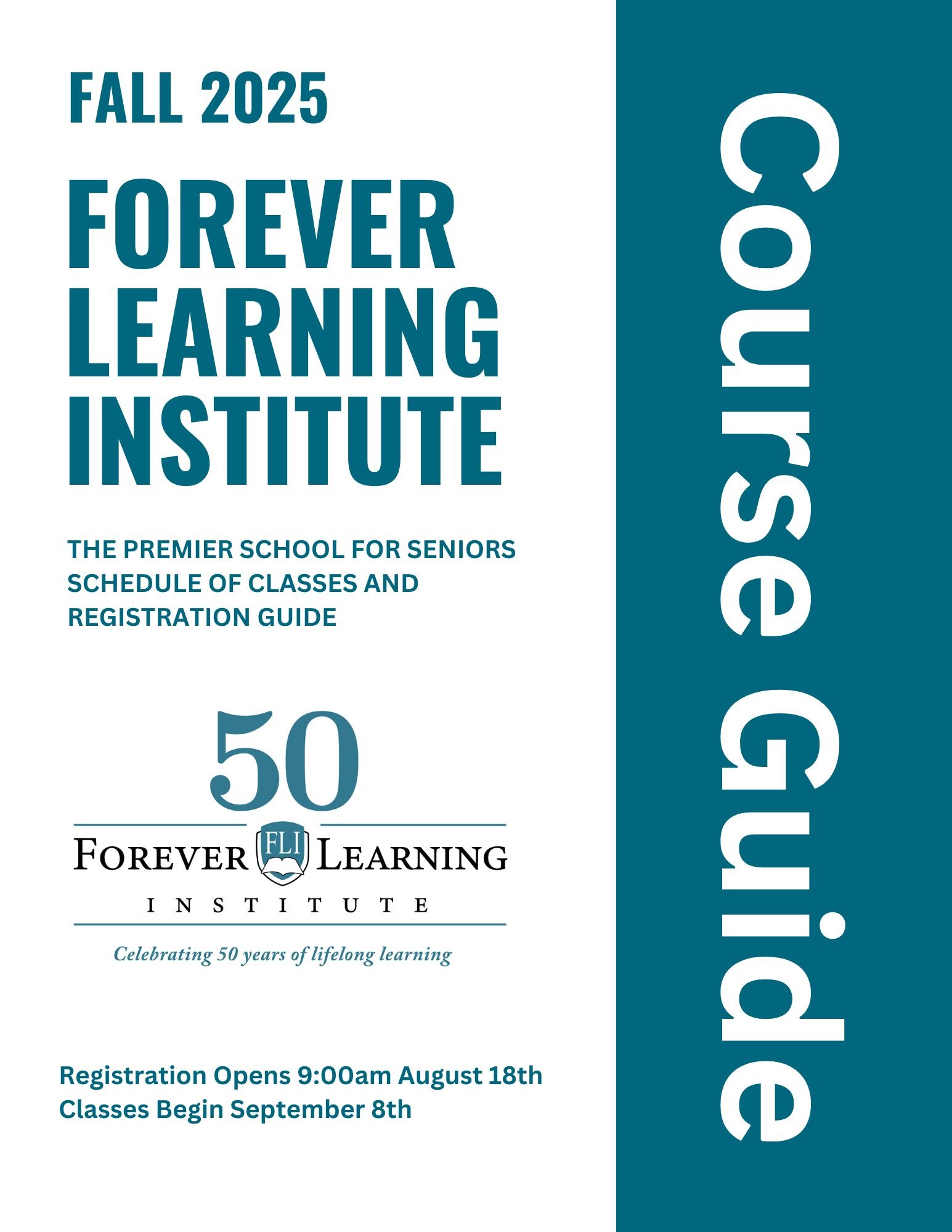 Fall 2025 Forever Learning Course Guide Cover Page
